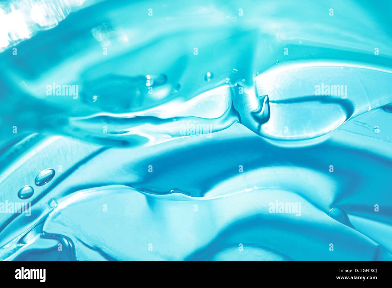 Blue Liquid cosmetic water gel smudged texture Stock Photo - Alamy