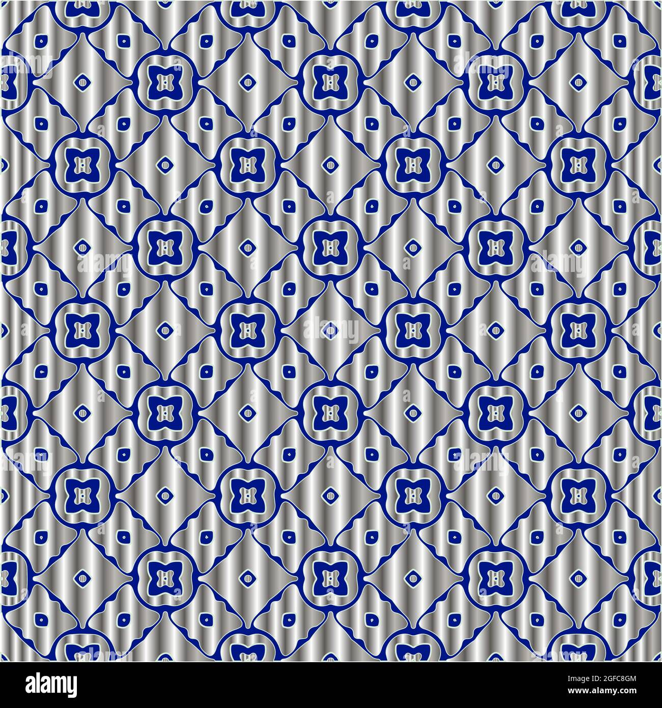 metal pattern on a blue background. pattern for fabric, wallpaper ...