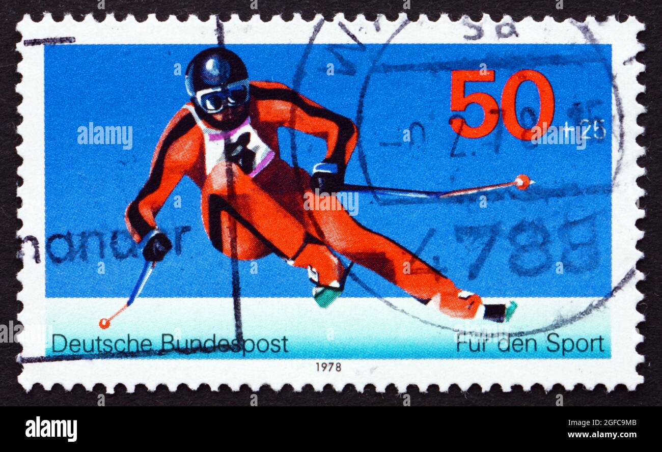 GERMANY CIRCA 1978 a stamp printed in the Germany shows Giant Slalom