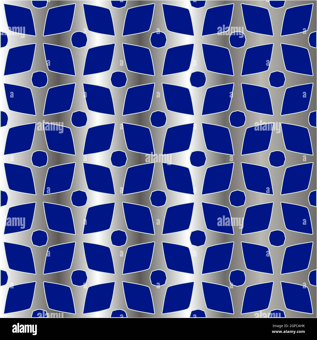 metal pattern on a blue background. pattern for fabric, wallpaper ...