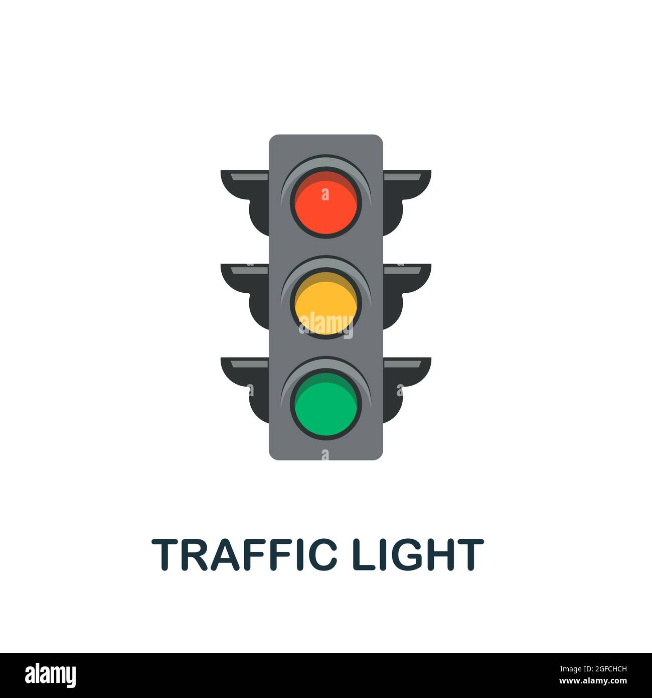 Traffic Light icon. Flat sign element from transport collection. Creative Traffic Light icon for web design, templates, infographics and more Stock Vector