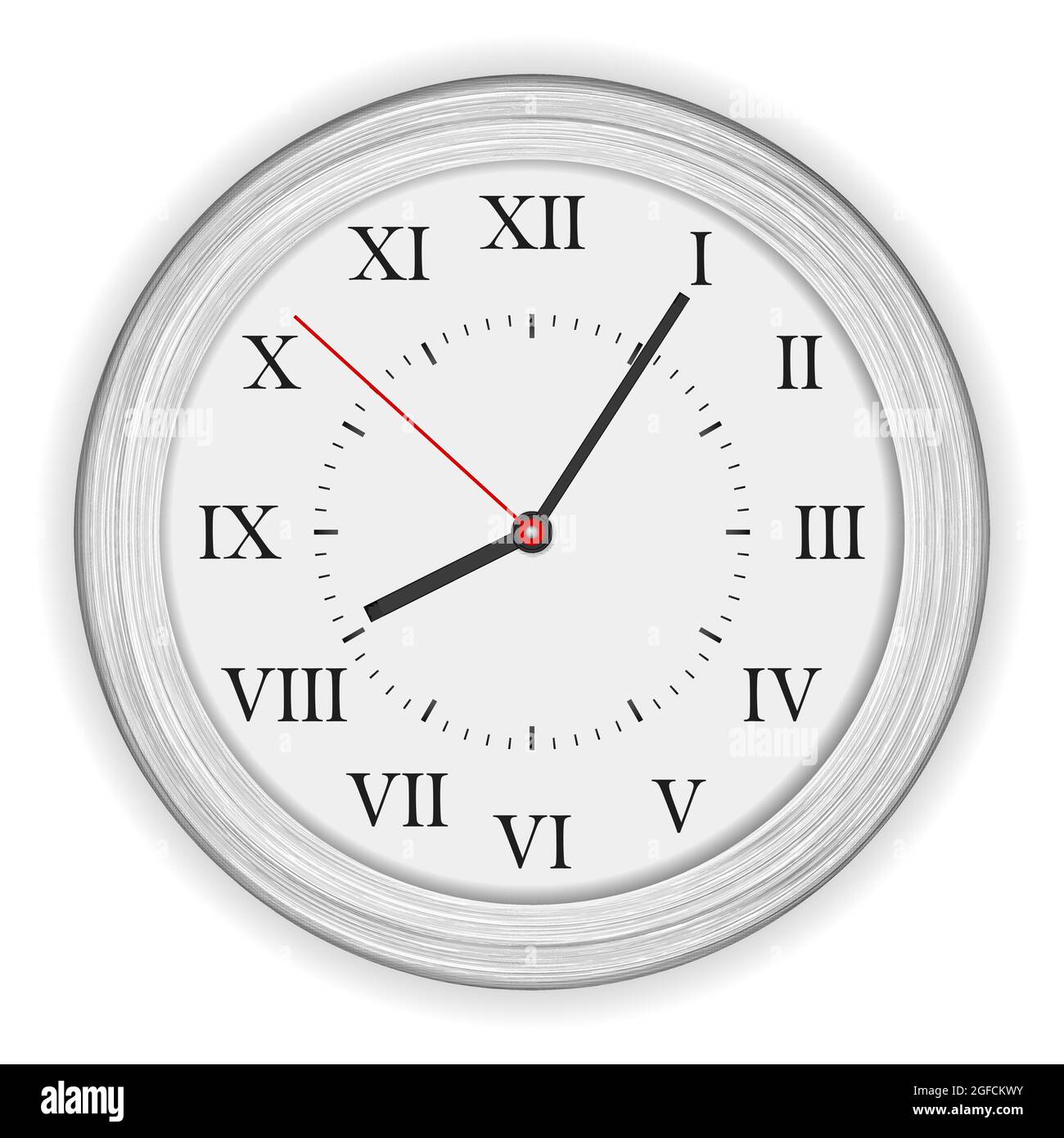 Wall clock on a white background. Vector illustration Stock Vector ...