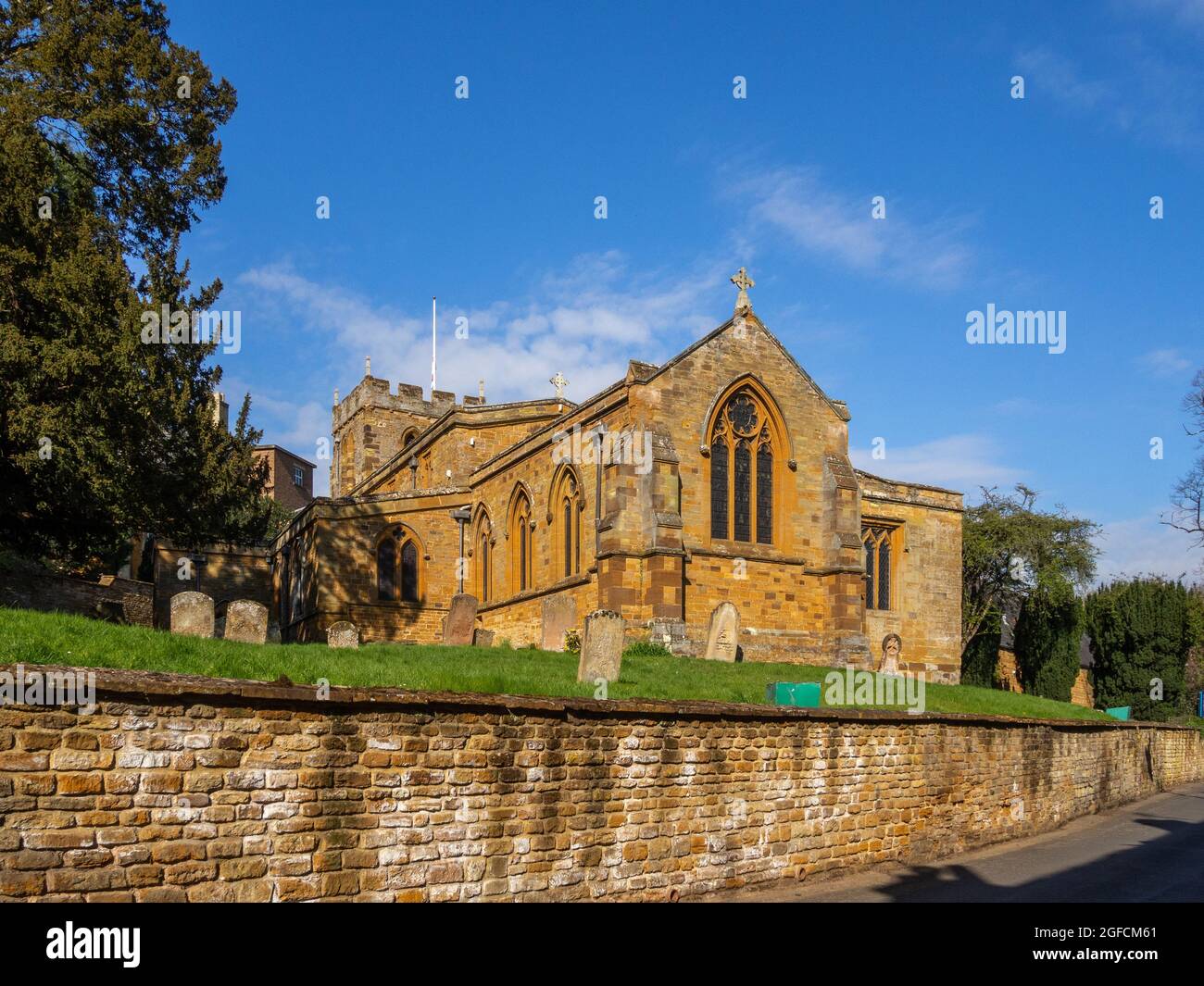 Church of St Mary The Virgin, Dallington Village, Northampton, UK Stock Photo