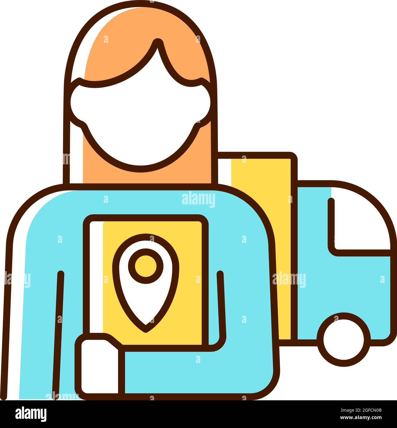 Logistician RGB color icon Stock Vector