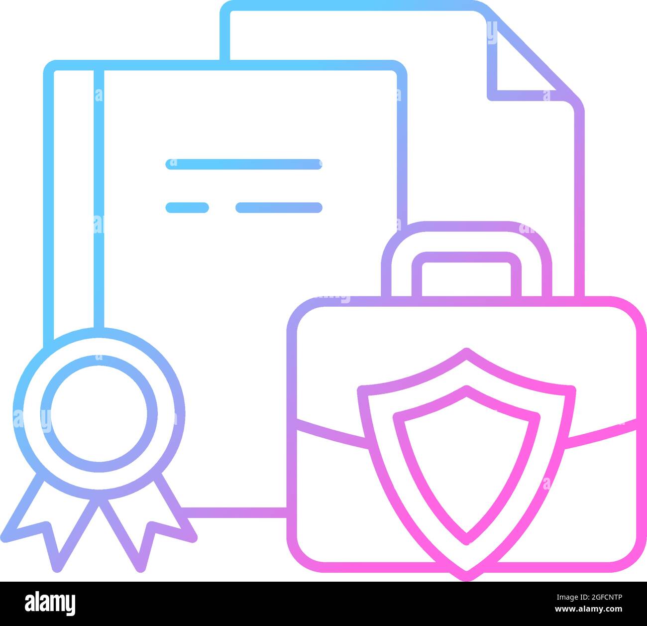 Business information gradient linear vector icon Stock Vector