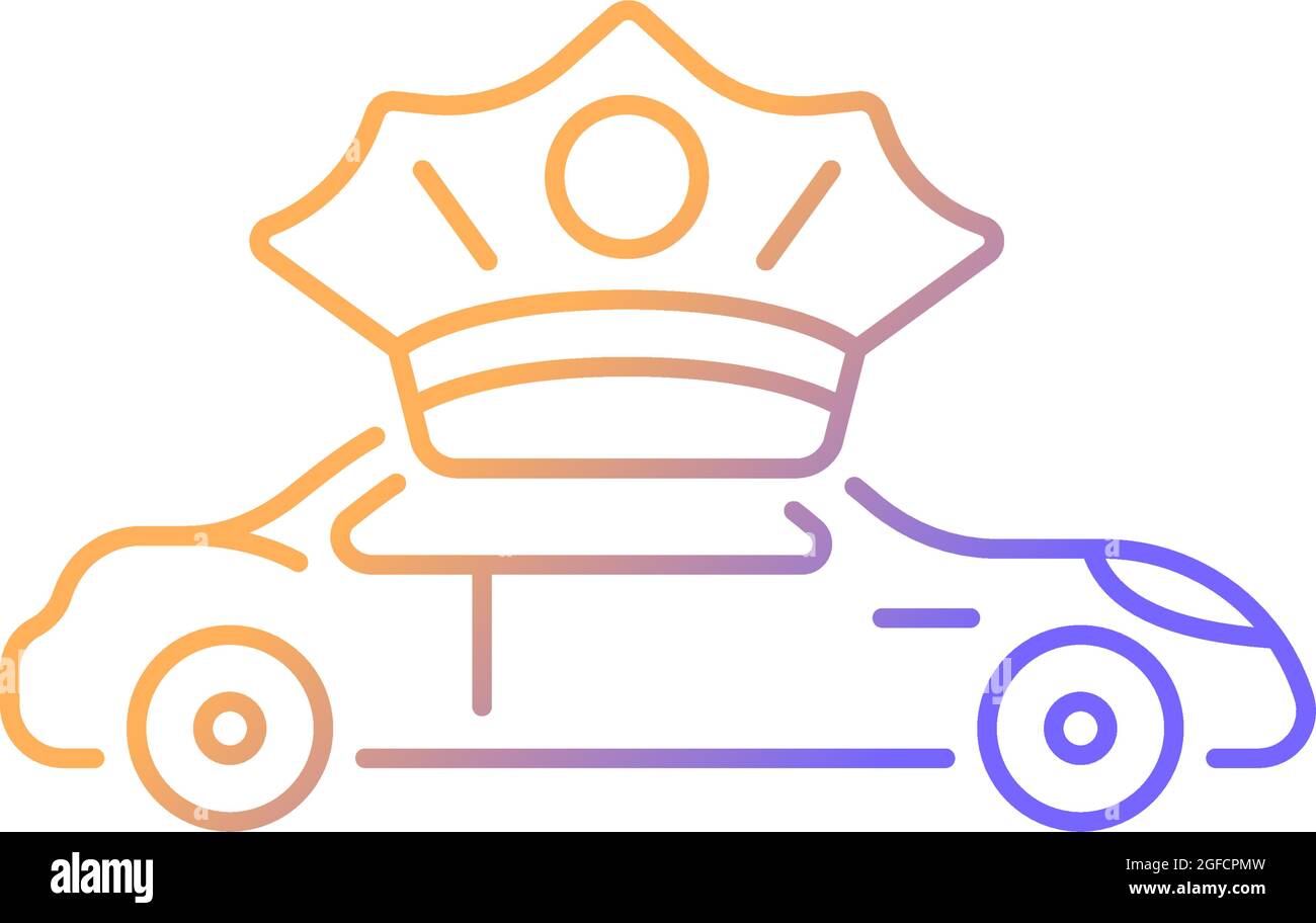 Chauffeur hire gradient linear vector icon Stock Vector
