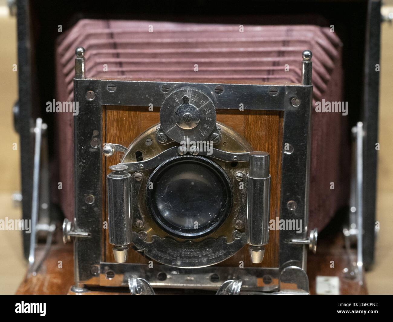 old bellows folding camera detail Stock Photo Alamy