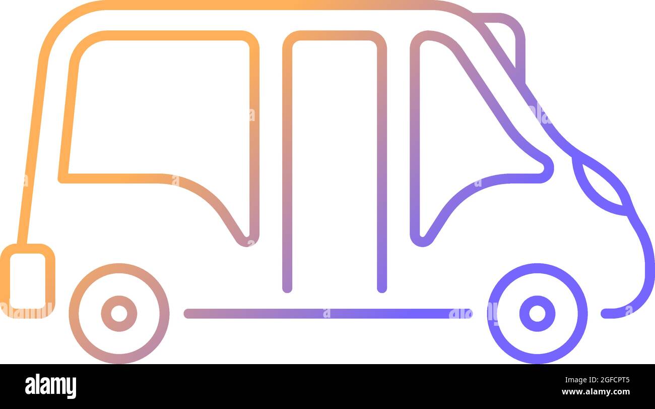 Minibus gradient linear vector icon Stock Vector Image & Art - Alamy