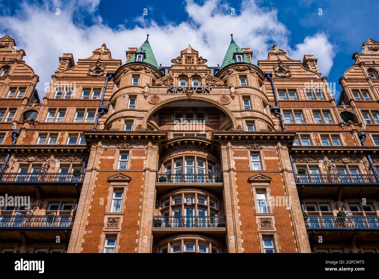 Kimpton Fitzroy London Hotel on Russell Square in Bloomsbury central London. Originally the Hotel Russell, architect Charles Fitzroy Doll, opened 1900 Stock Photo