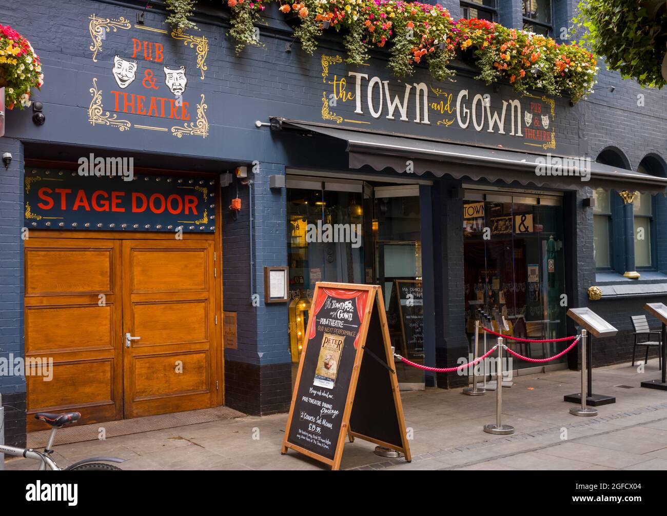 Town and Gown Pub and Theatre in Cambridge UK.  The Town and Gown Pub & Theatre opened in 2020 and is a McMullen Brewery Pub. Stock Photo