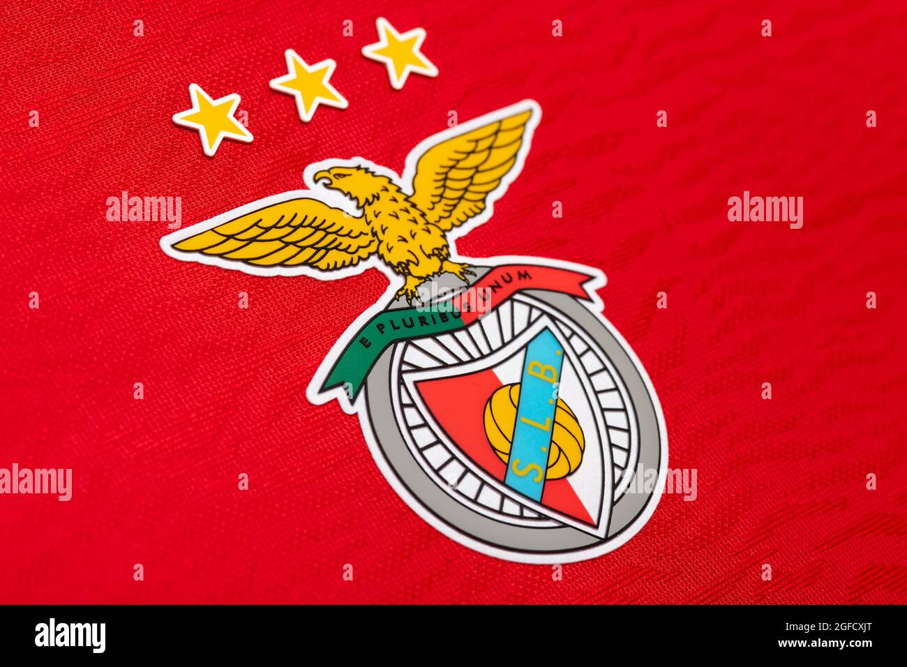 Close up of Benfica kit 2020/21. Stock Photo