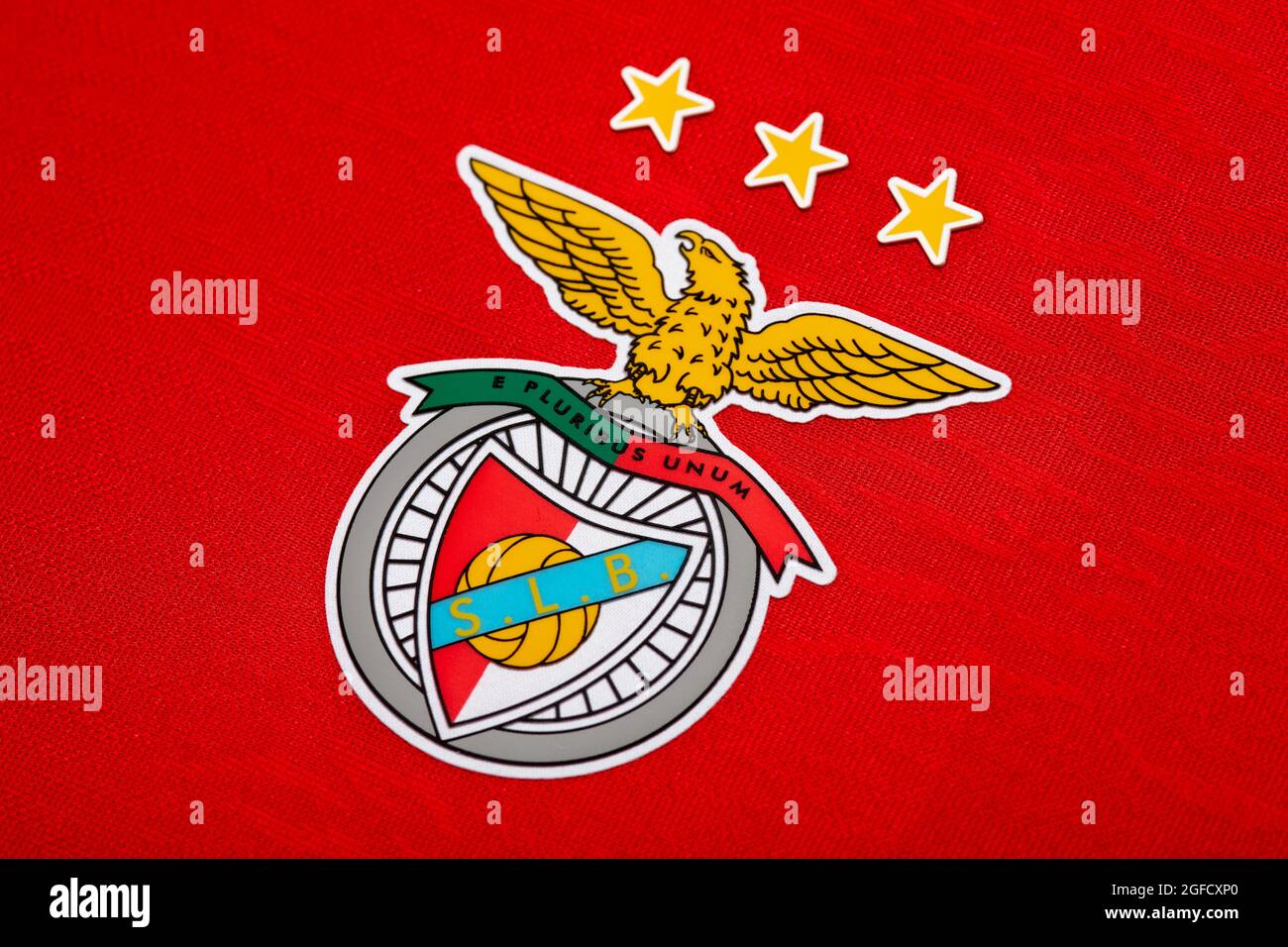 Close up of Benfica kit 2020/21. Stock Photo