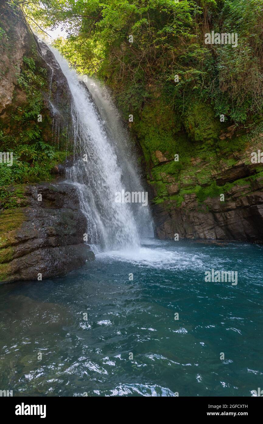The Schioppo waterfall near Carpinone (Isernia) in Molise Stock Photo