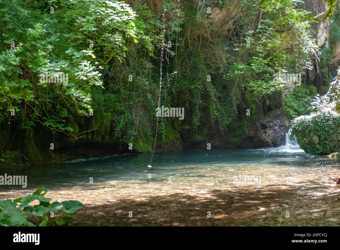 The Carpino creek near Carpinone, province of Isernia in Molise Stock Photo