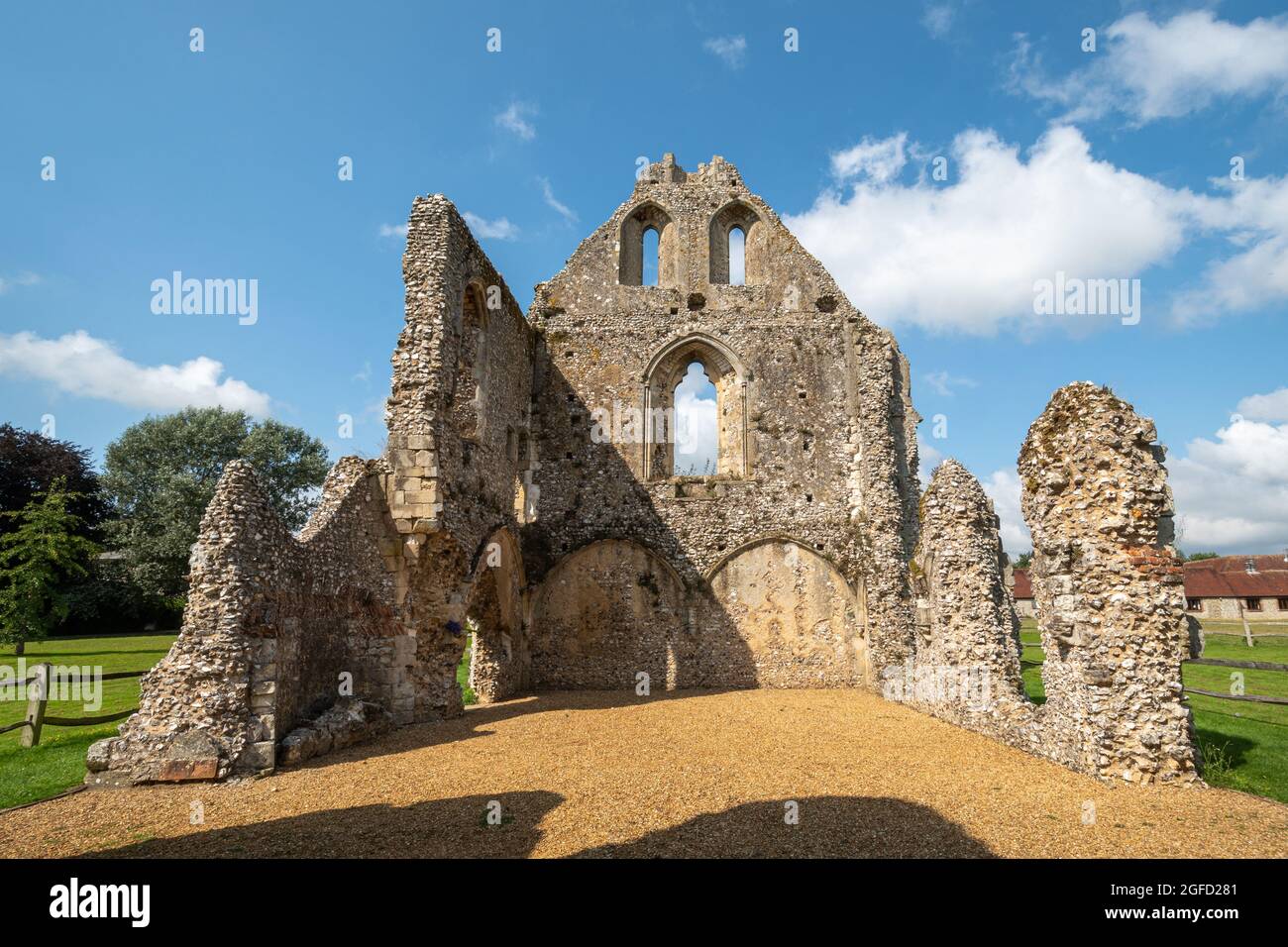 Boxgrove Priory, ruins of the benedictine monastery lodging house, a