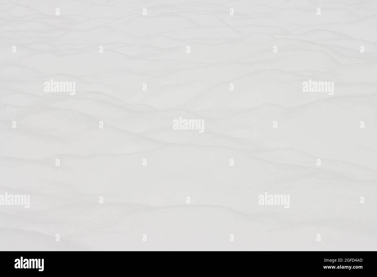 White snow surface, natural snow background for record or banner. Stock Photo