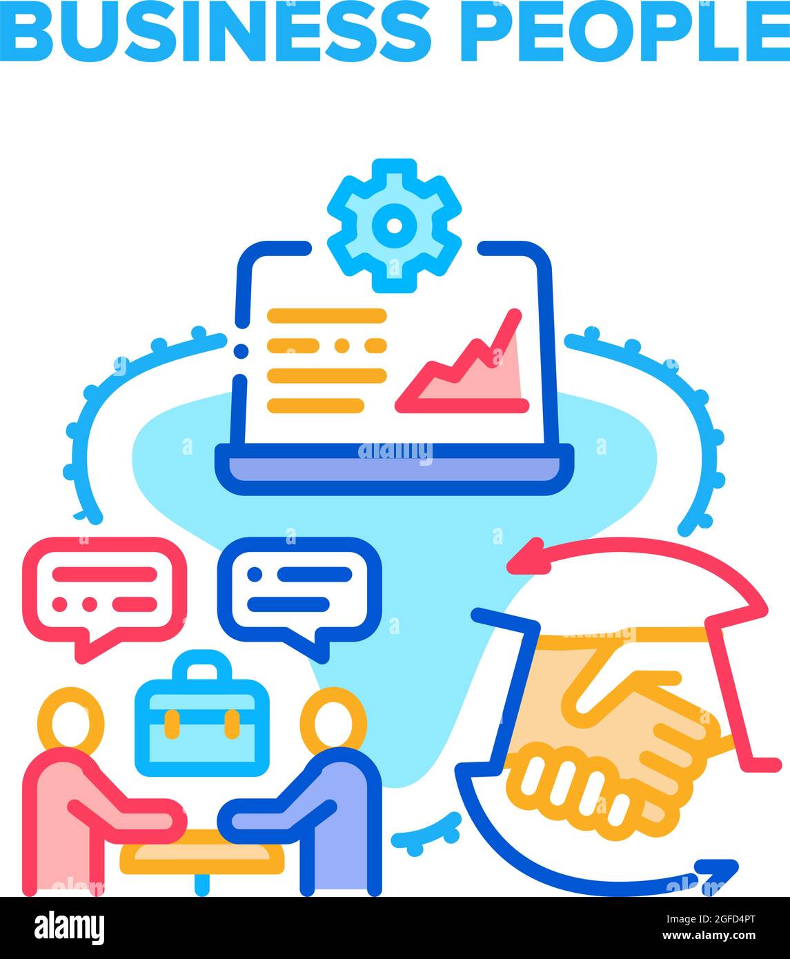 Business People Vector Concept Color Illustration Stock Vector Image ...