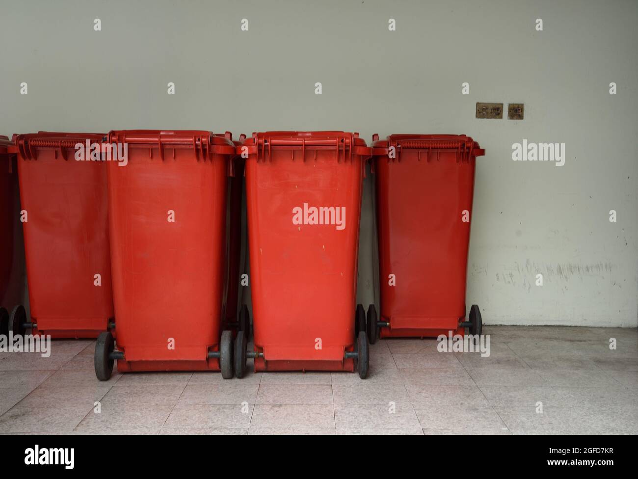 Premium Photo  Two red infectious garbage bags infectious waste