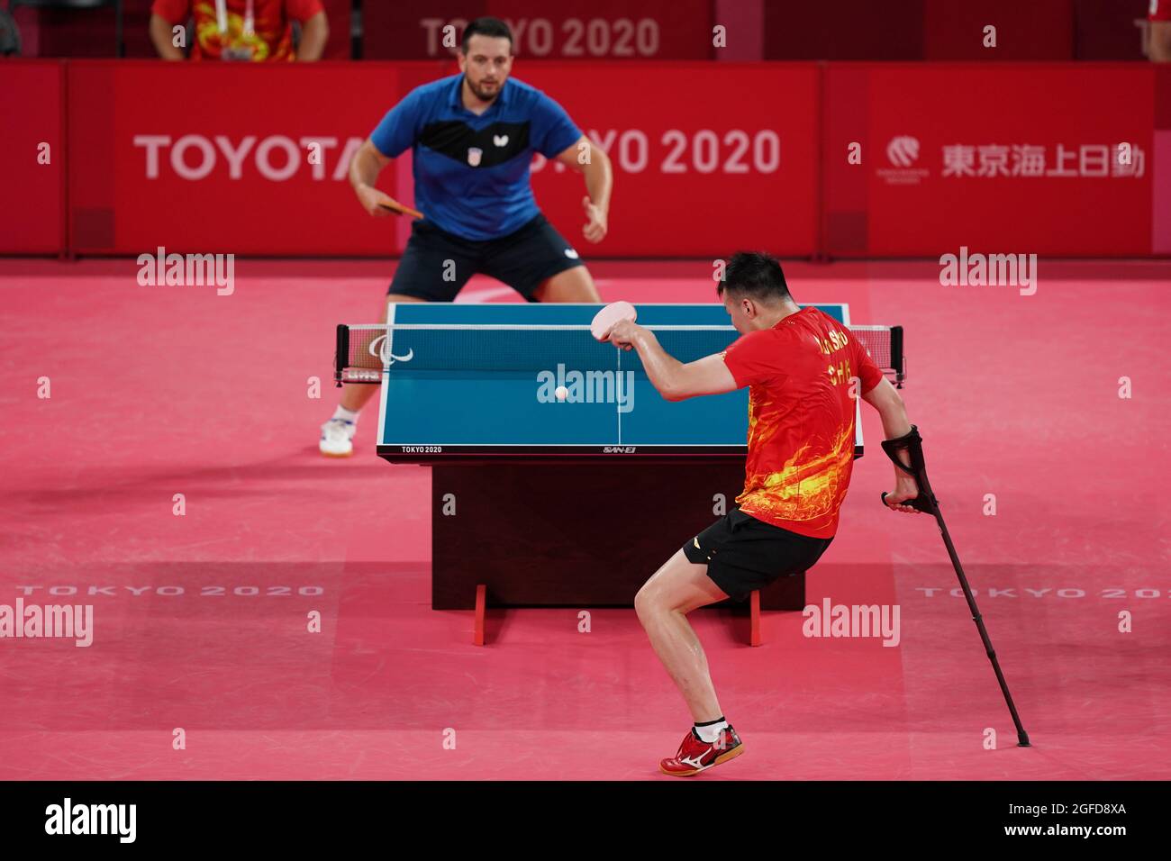 Tokyo, Japan. 25th Aug, 2021. Paralympics Para table tennis