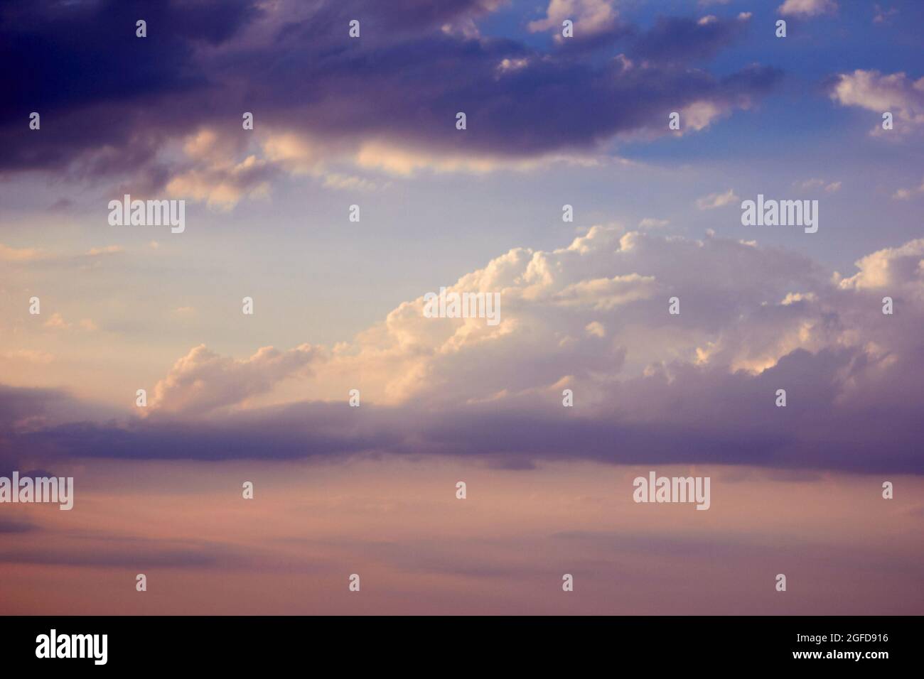 Sunset in the sky before a thunder-storm Stock Photo - Alamy