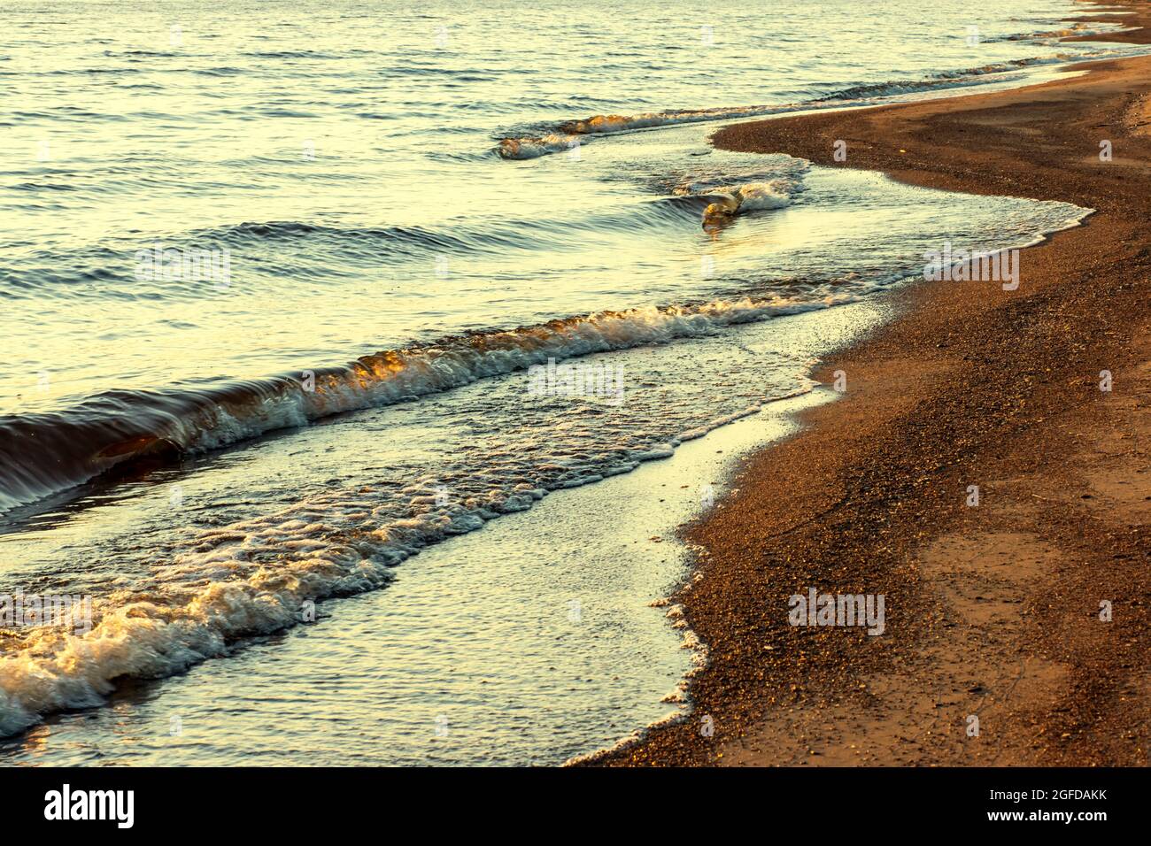 Twilight at sea. Beautiful seascape. Relaxation concept Stock Photo