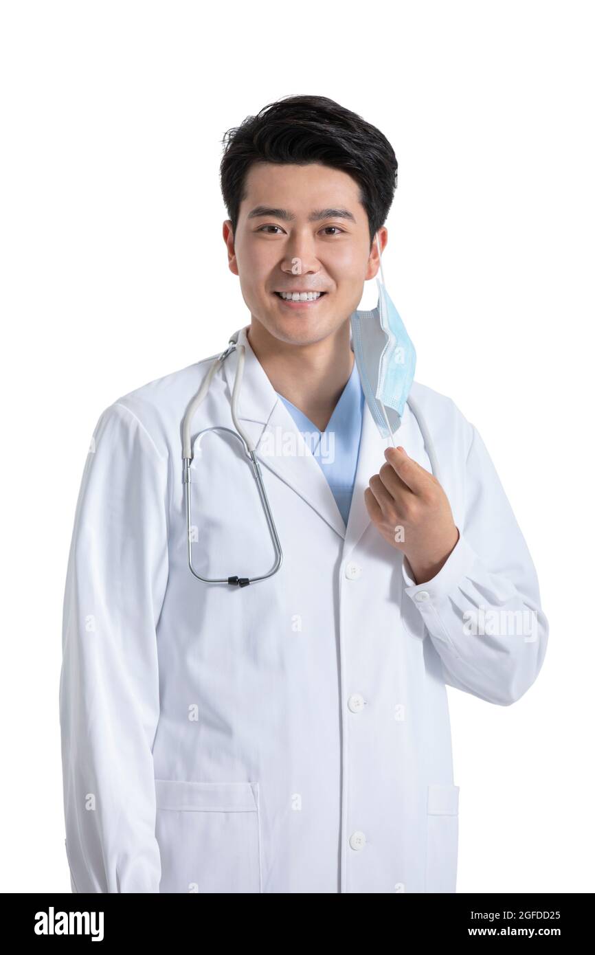 Young doctor wearing surgical mask Stock Photo Alamy