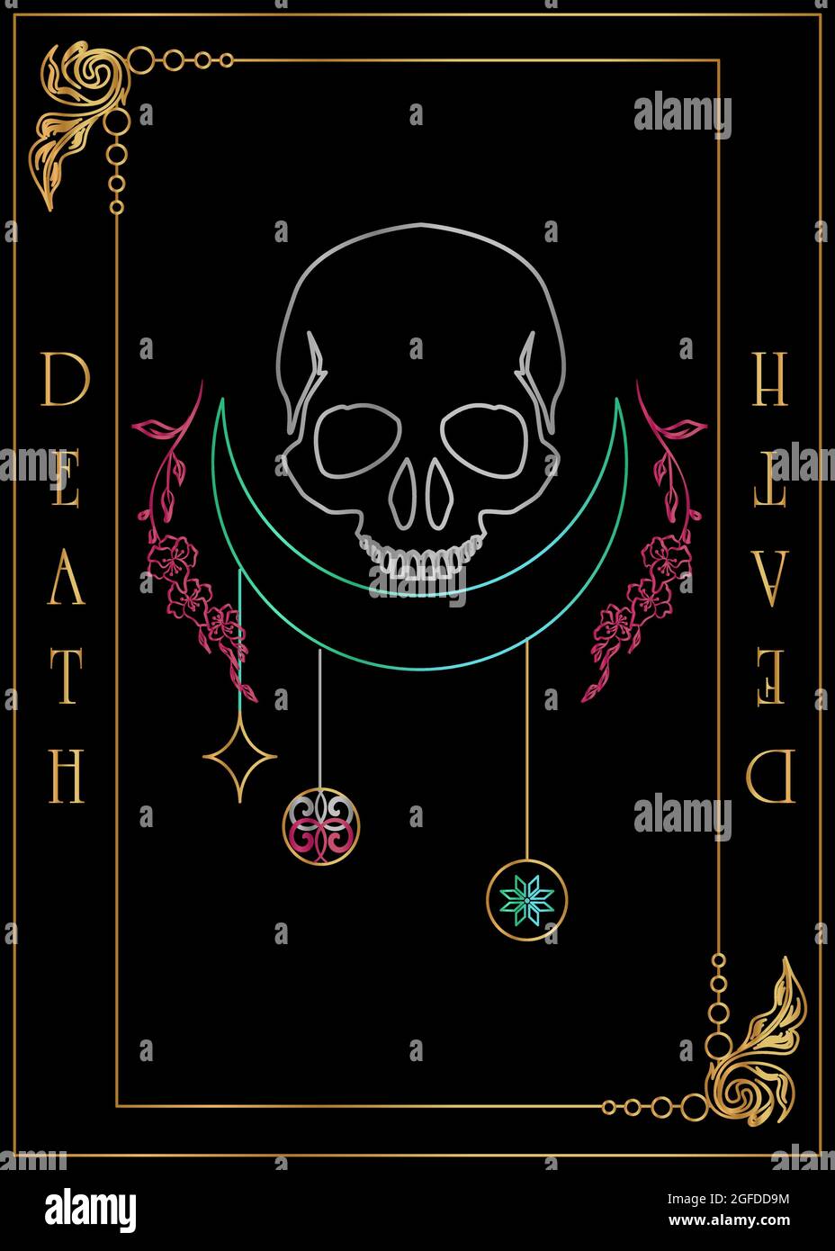 Tarot death card Stock Vector Images - Alamy