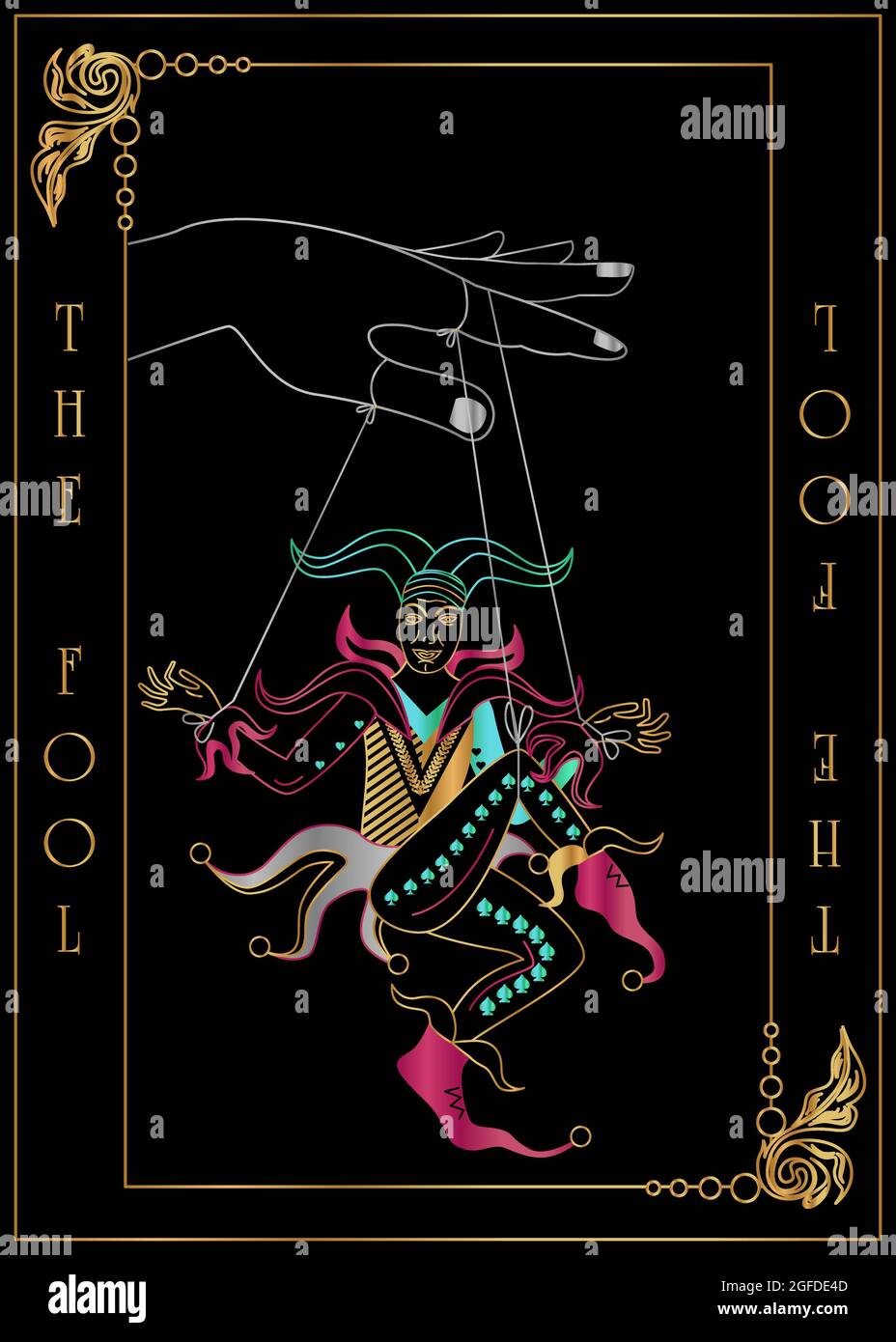 Tarot card Fool Stock Vector