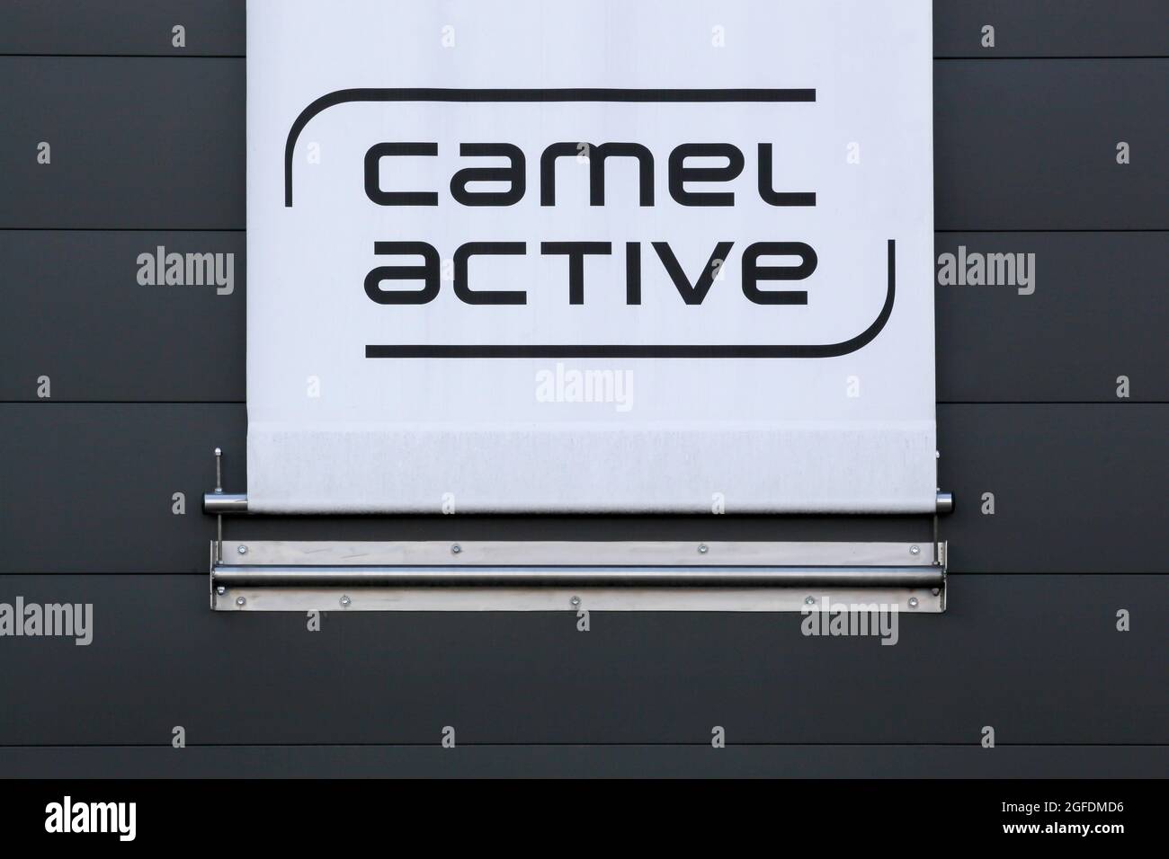 Villefranche, France - July 10, 2021: Camel active logo on a wall. Camel  active is an international lifestyle brand for men and women Stock Photo -  Alamy