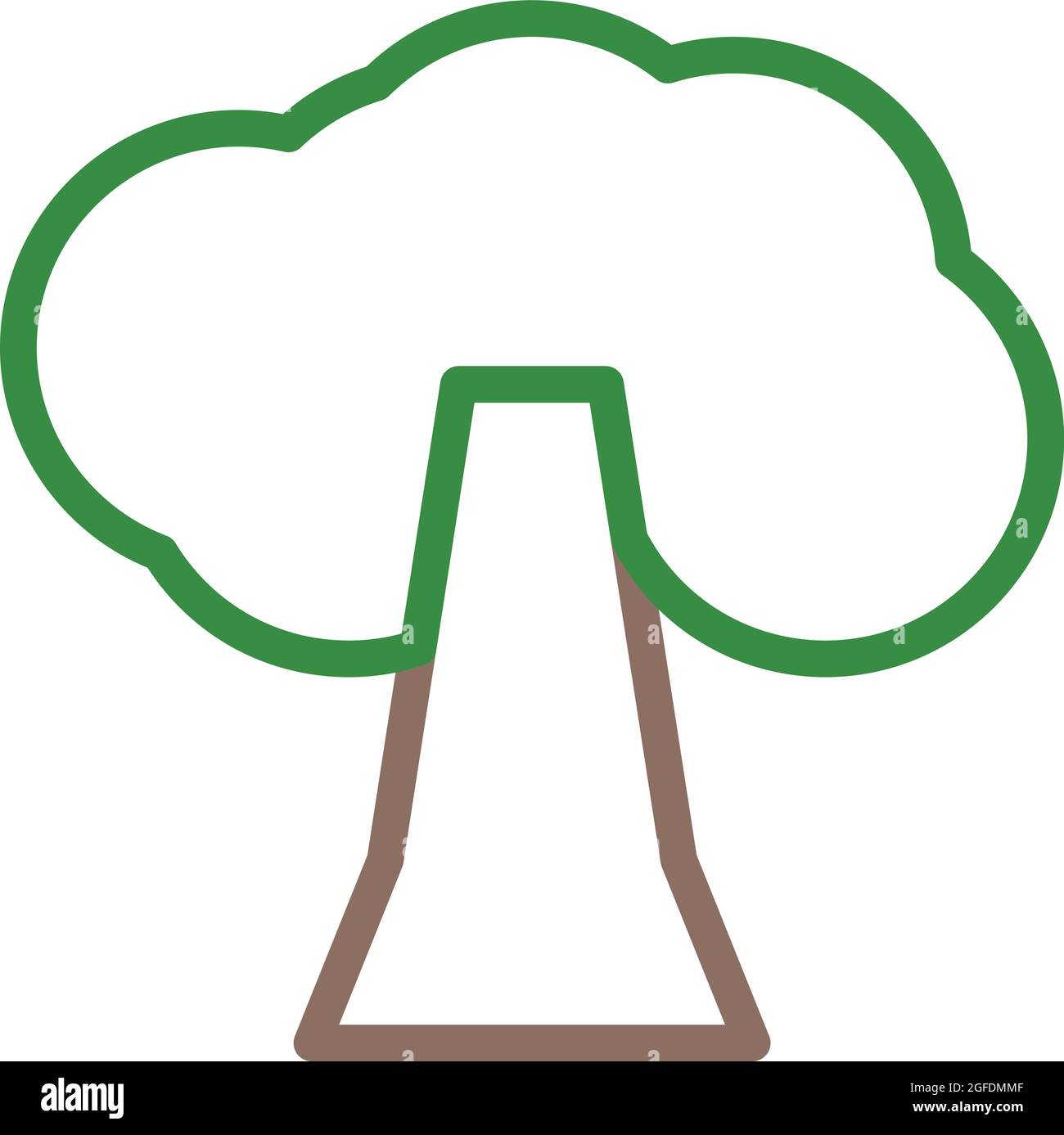 illustration vector and logo tree multicolor style. icon on white ...