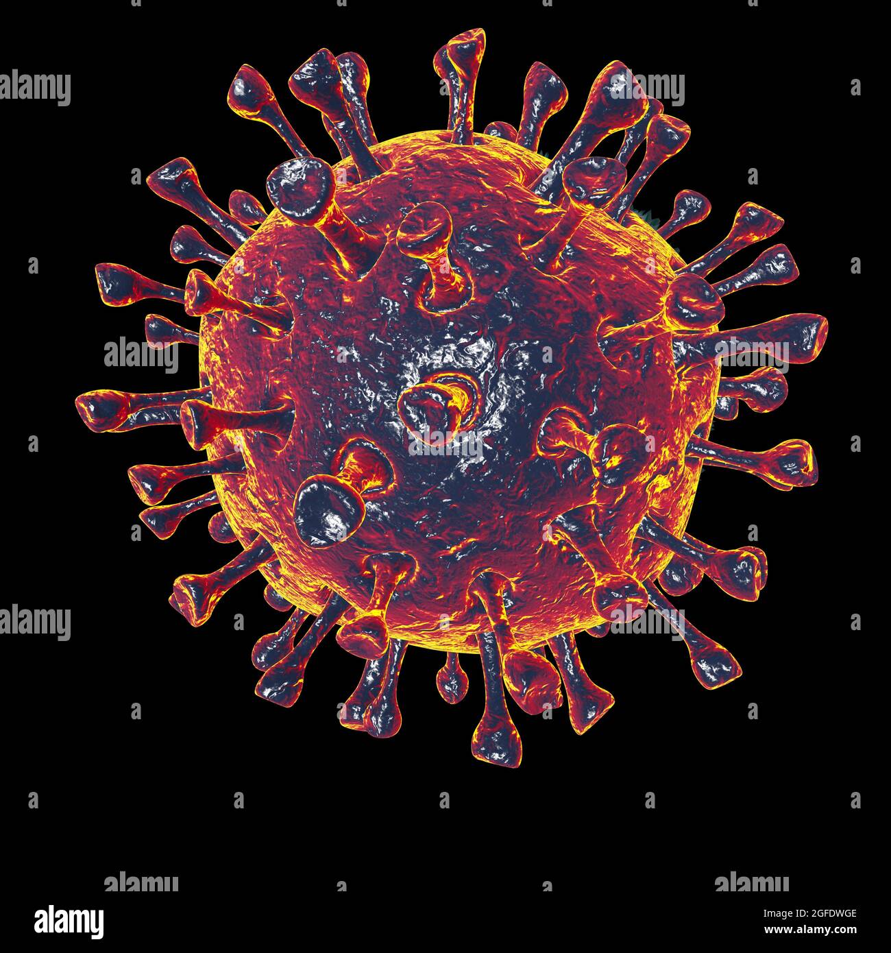 3D render illustration Natural killer body cell immune respone corona