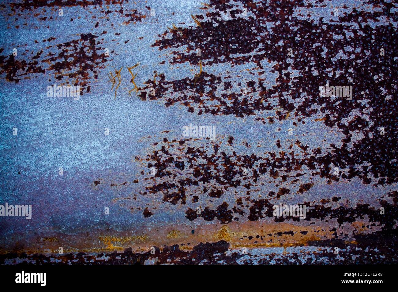 Dark blue and black spotted rust background Stock Photo - Alamy