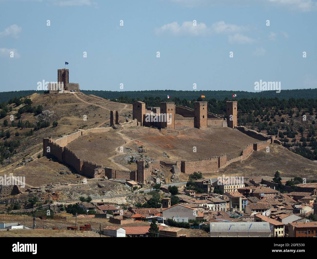 Medieval castle under the sky on a sunny day Stock Photo - Alamy