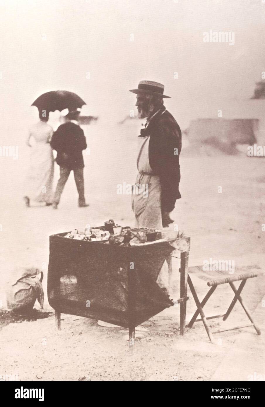 Eugène Atget french flâneur - early photography - Life and the working world - nougat sales - salesman Stock Photo