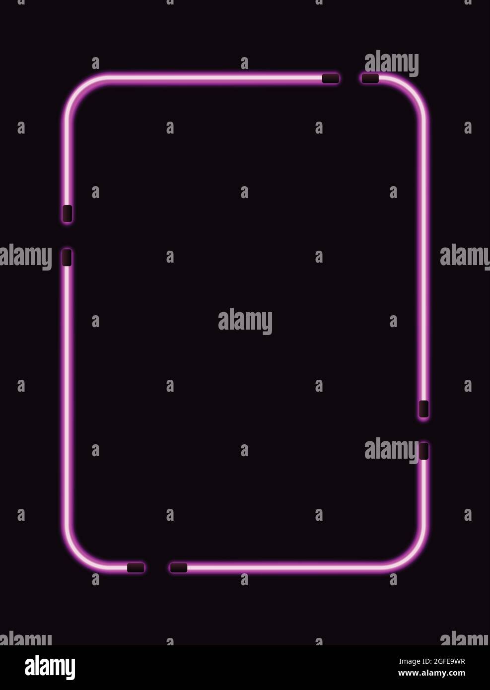 Neon pink light vector illustration. Neon border or frame. Lights sign