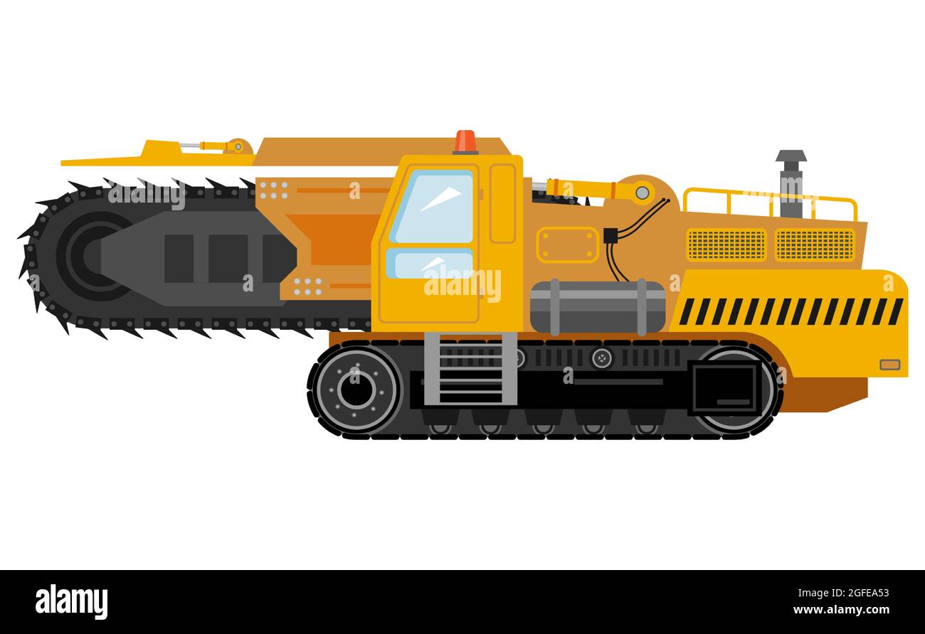 The vector illustration of the trencher isolated in white background
