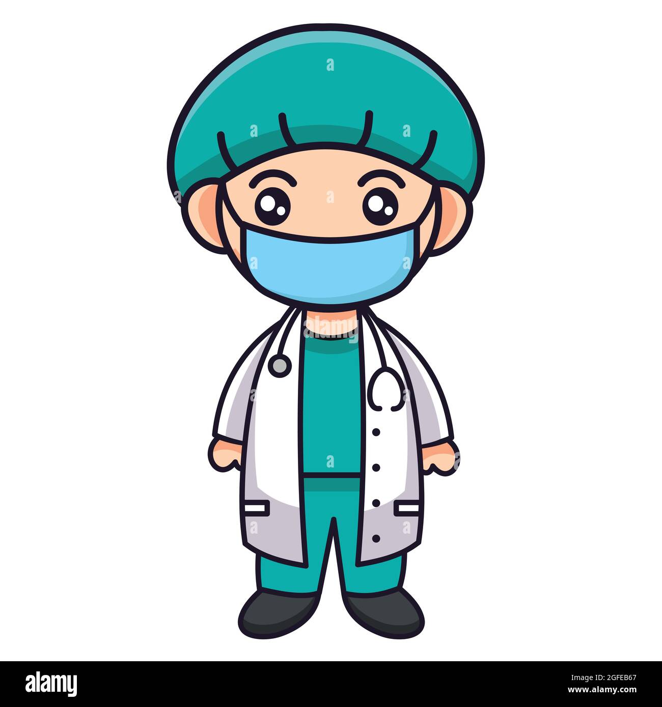 Cute doctor vector illustration isolated on white background. Doctor cartoon  illustration Stock Vector Image & Art - Alamy