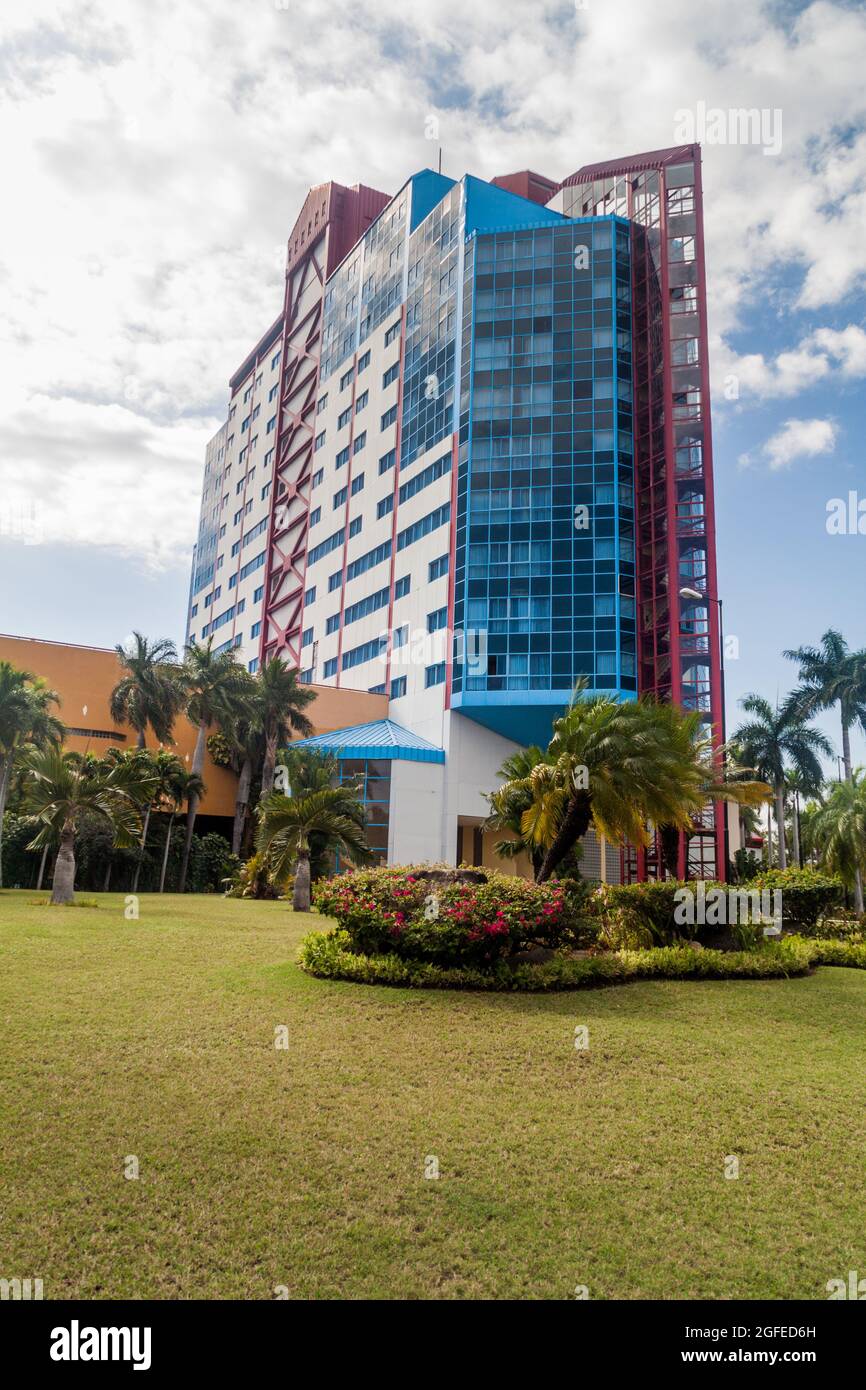 SANTIAGO DE CUBA,  CUBA - JAN 31, 2016: View of Melia Santiago de Cuba hotel. Stock Photo