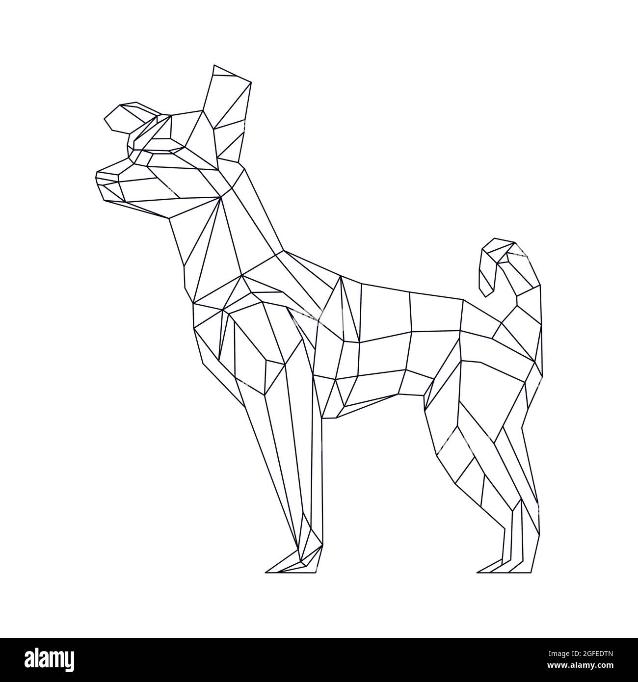Dog Vector polygonal triangular illustration Stock Vector Image & Art