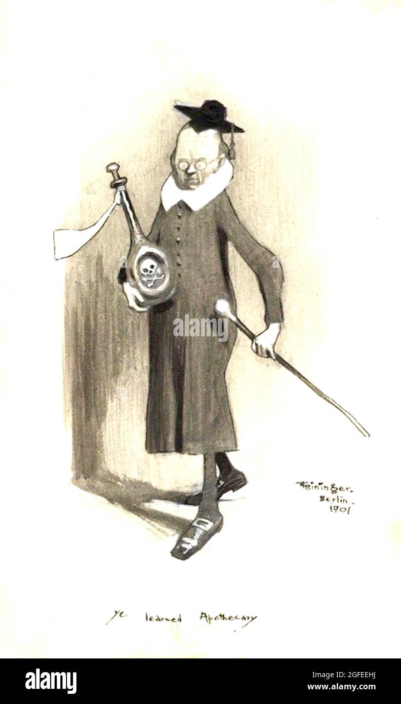 Lyonel Charles Feininger - Ye Learned Apothecary - 1901 Stock Photo