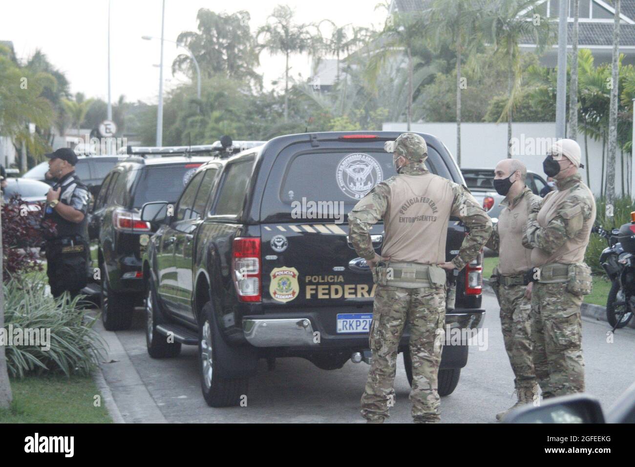 Rio de Janeiro, Rio de Janeiro, Brasil. 25th Aug, 2021. (NEW) Brazilian  Police on operation Ã¢â‚¬Å“KRYPTOSÃ¢â‚¬Â to dismantle cryptocurrencies  fraud in Rio de Janeiro. August 25, 2021, Rio de Janeiro, Brazil: The