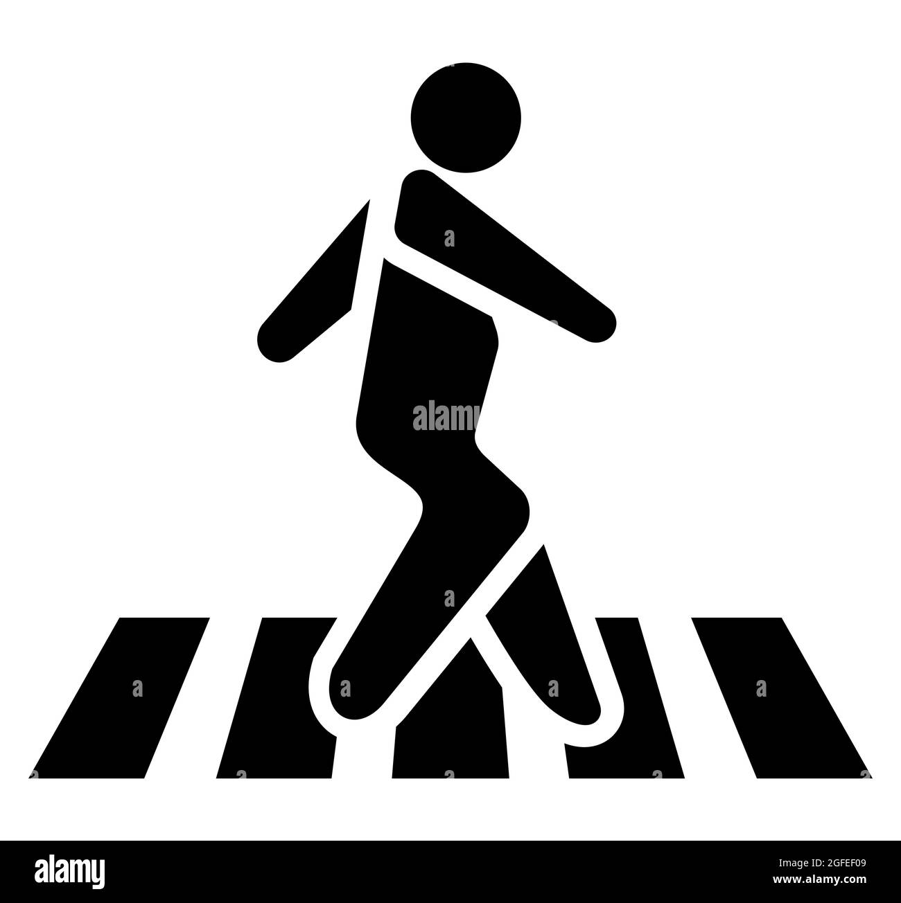 Crossing road icon flat style Royalty Free Vector Image