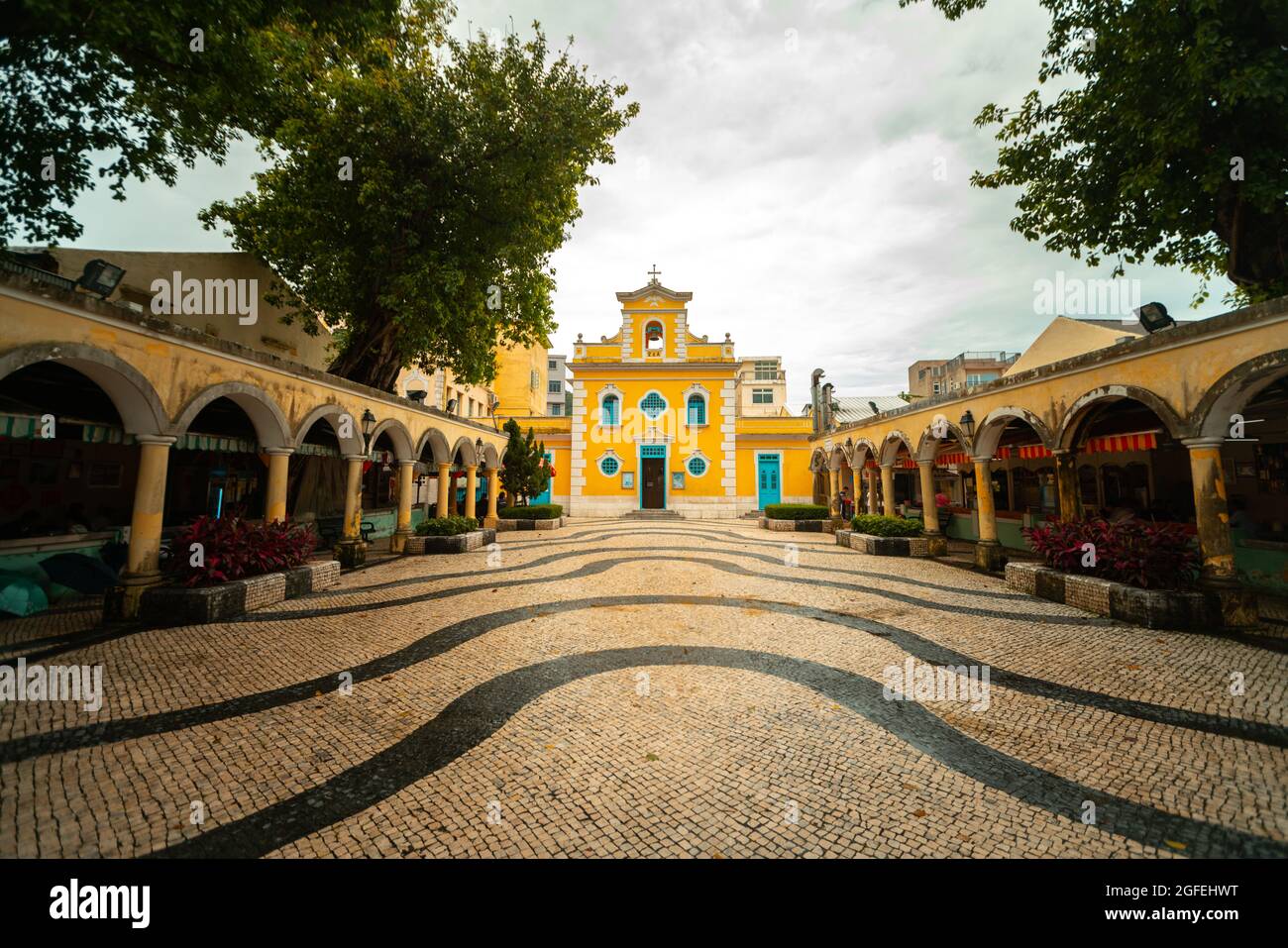 View of St. Francis Xavier Church in Macao Stock Photo Alamy