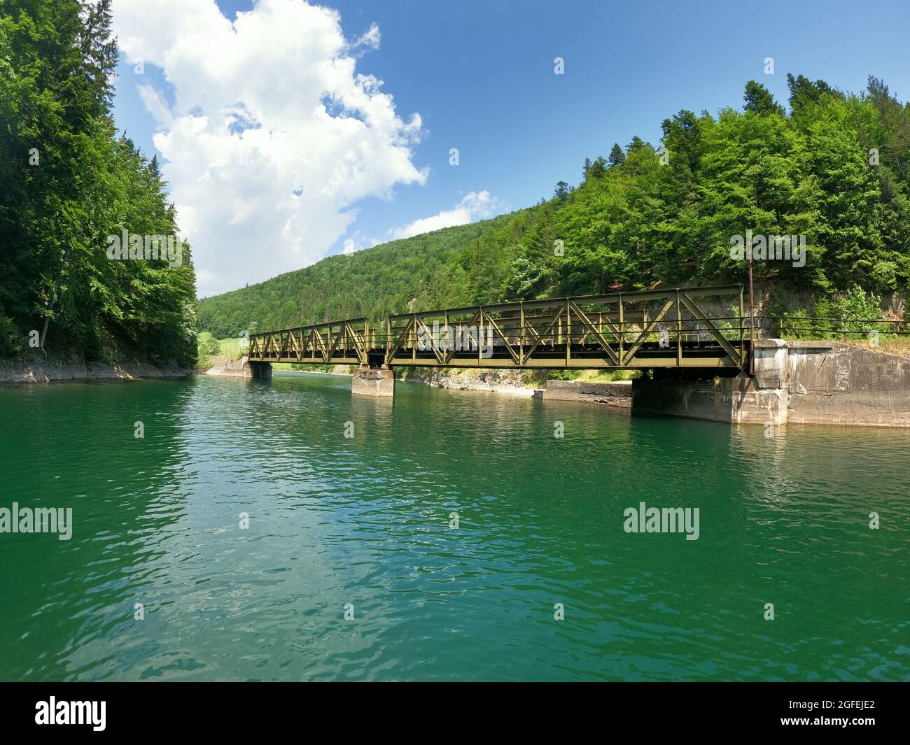 A view of the Palcmanska masa water reservoir in the village of Dedinky Stock Photo