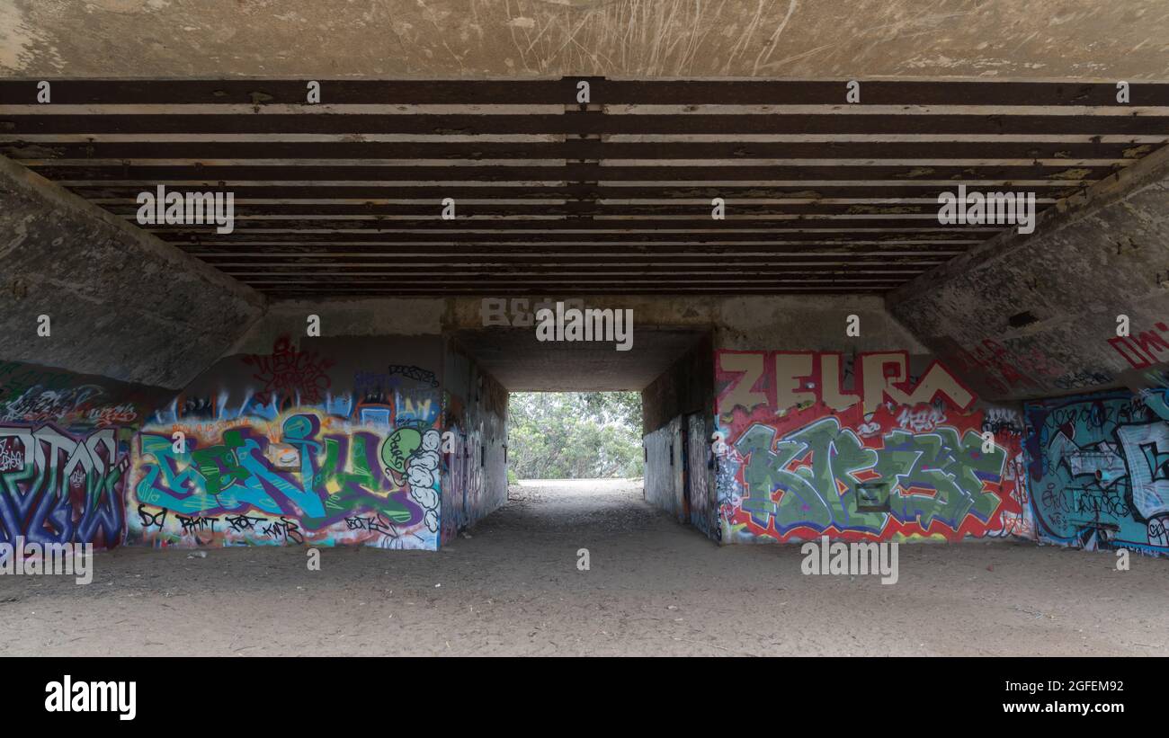 Gun Emplacement at Battery Davis, a coastal artillery battery at Fort