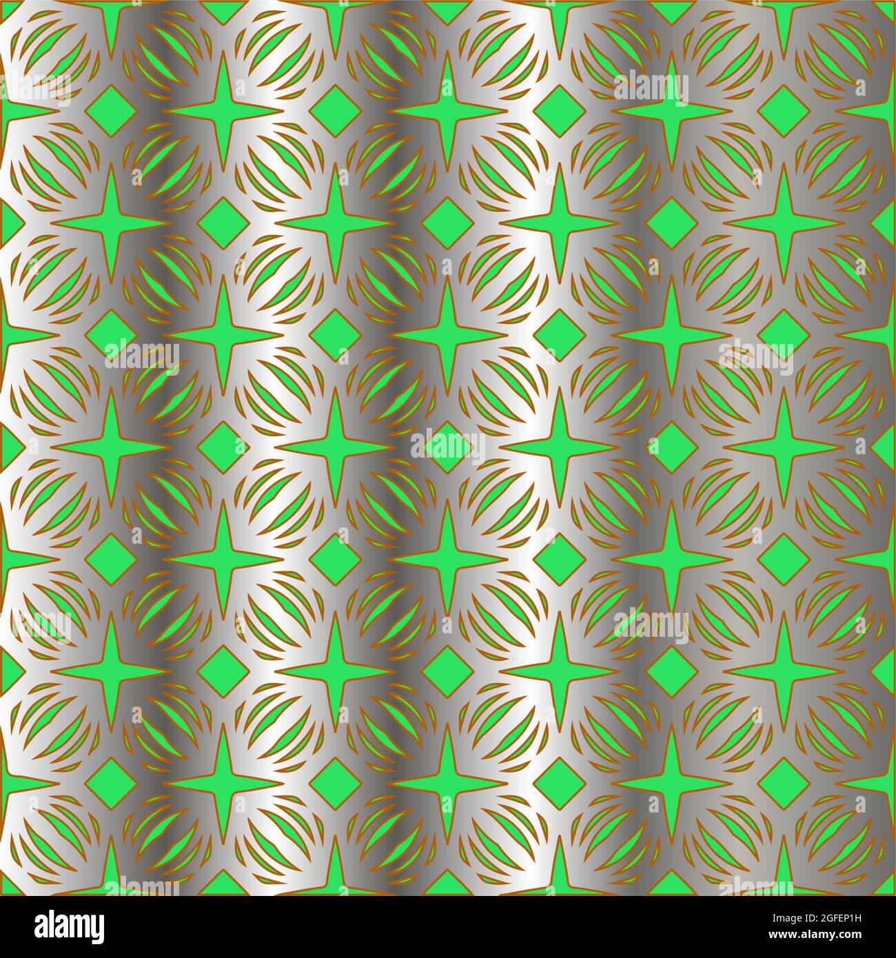 metal pattern on a green background. pattern for fabric, wallpaper ...