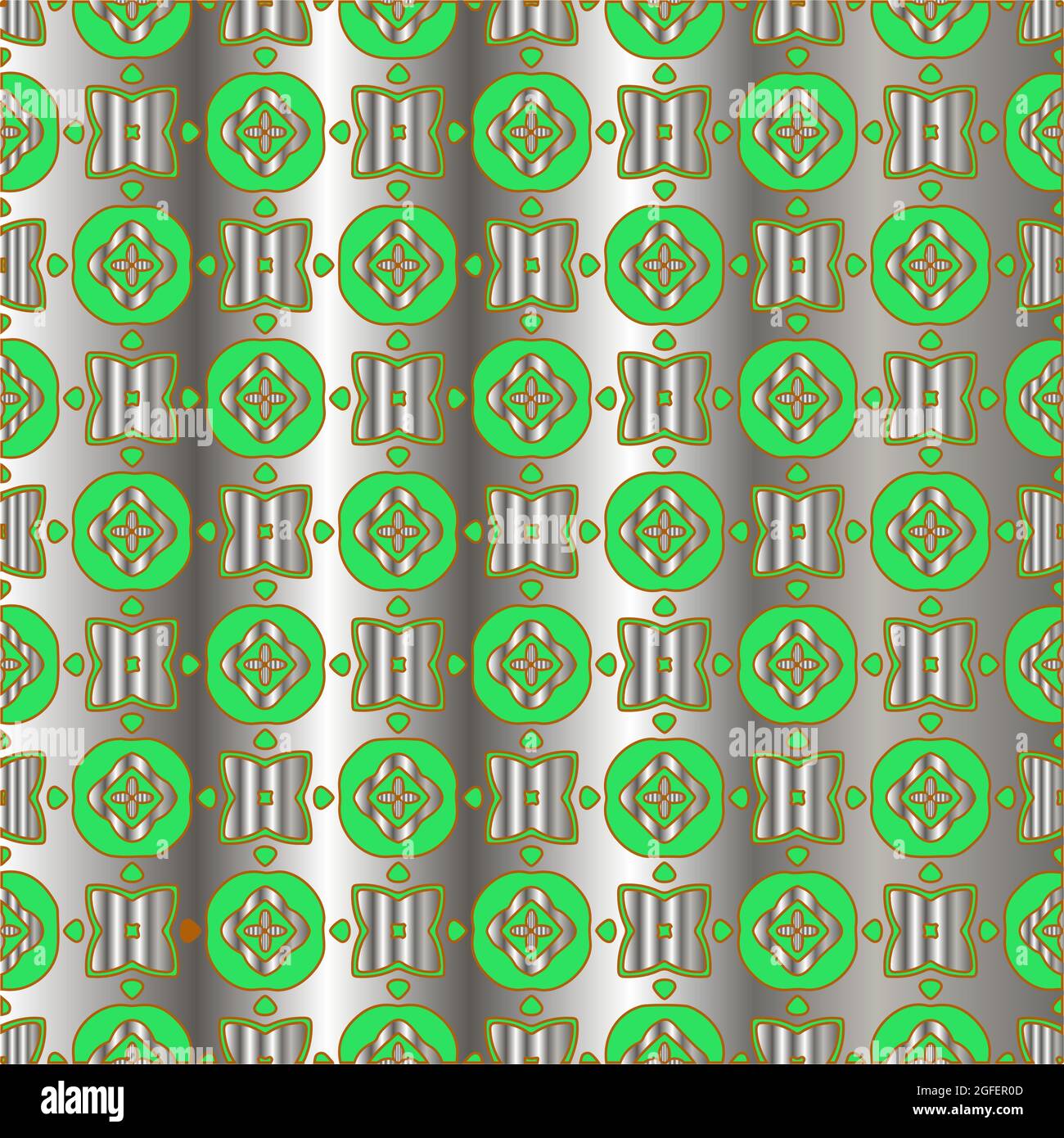 metal pattern on a green background. pattern for fabric, wallpaper ...