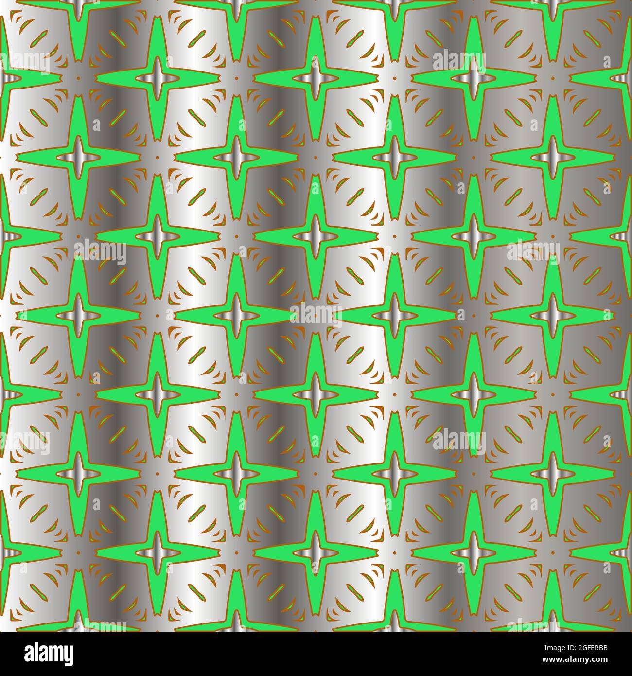 metal pattern on a green background. pattern for fabric, wallpaper ...