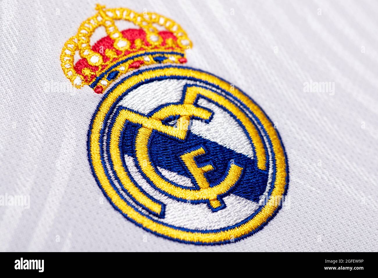 Close up of Real Madrid kit 2020/21 Stock Photo - Alamy