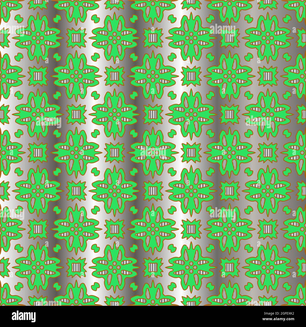 metal pattern on a green background. pattern for fabric, wallpaper ...